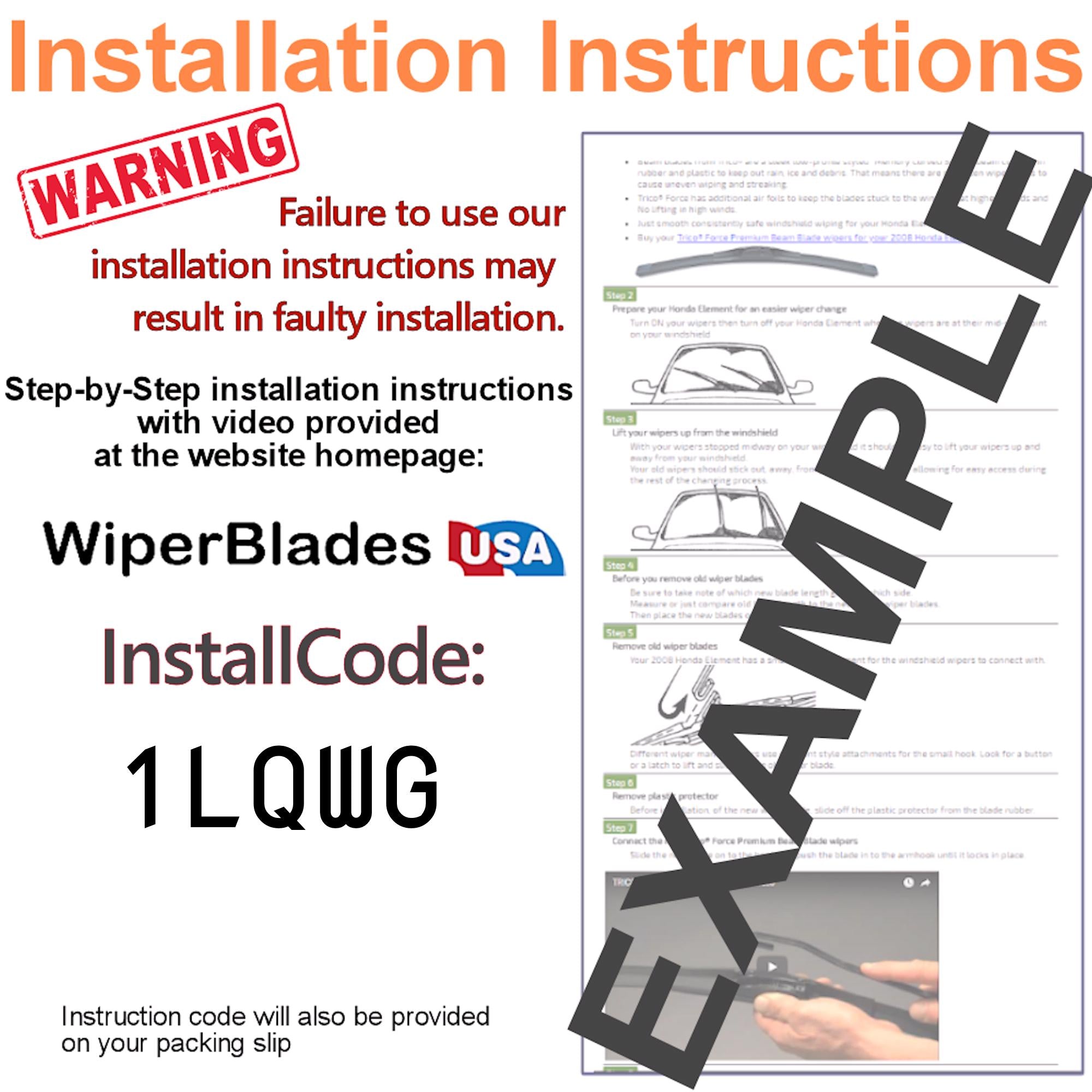 Install Instructions & video for 2004 Cadillac Escalade ESV Tempest Elite Wiper Blades - WiperBladesUSA