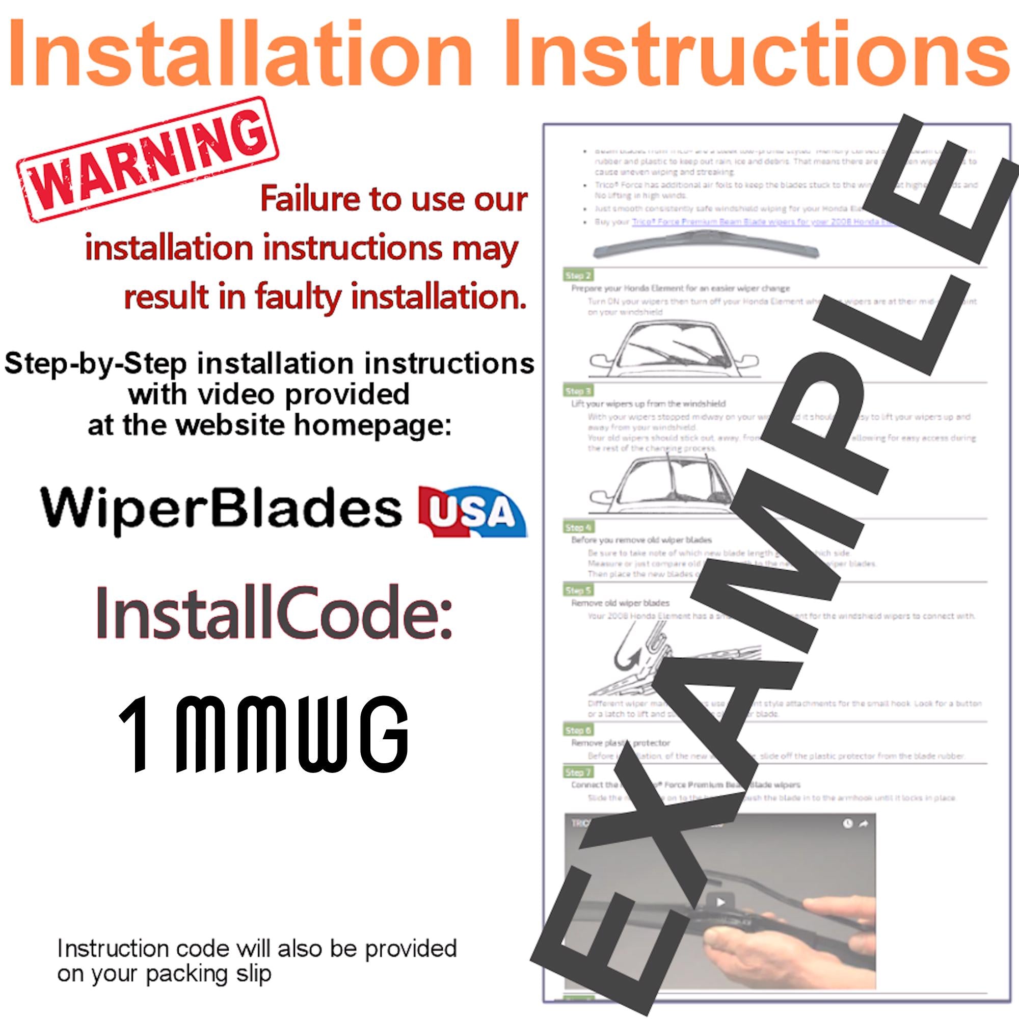 Install Instructions & video for 2001 Cadillac DeVille Pulse Wiper Blades - WiperBladesUSA