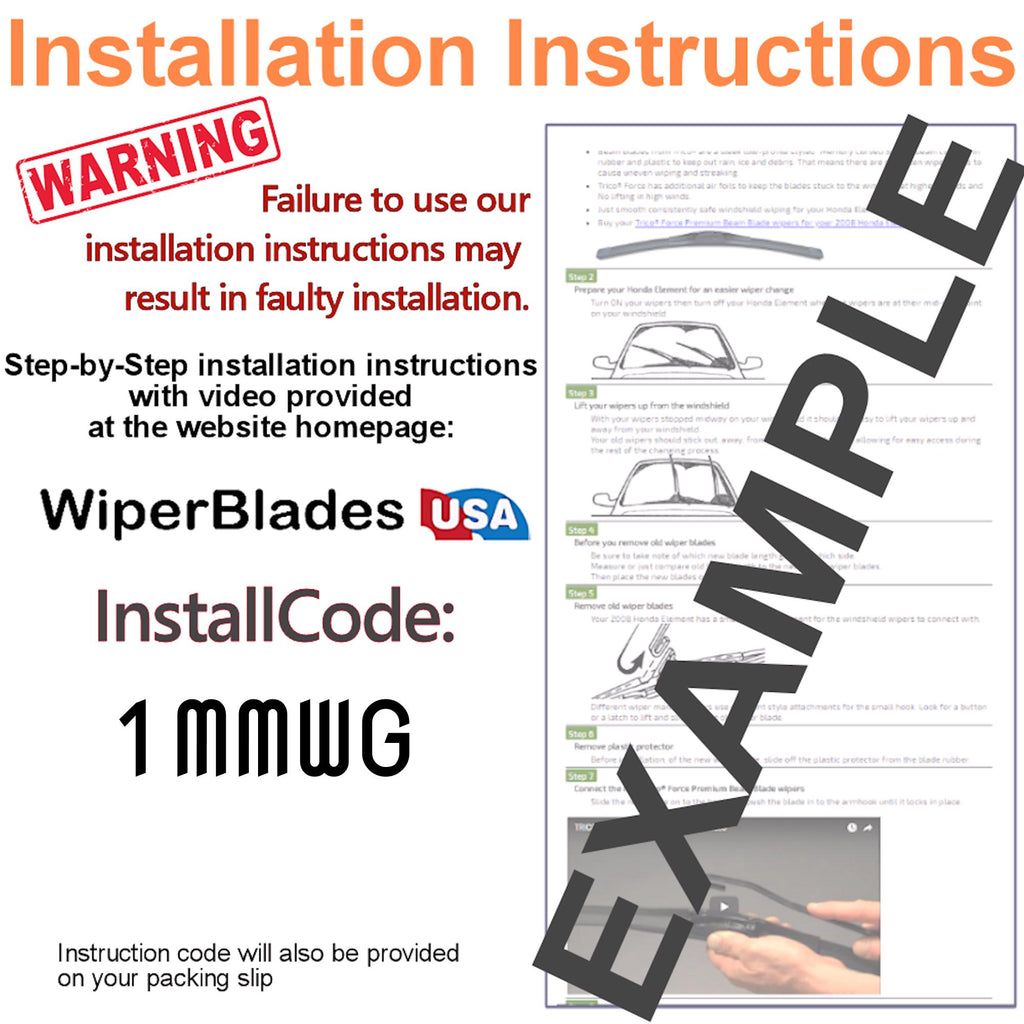 Install Instructions & video for 2001 Cadillac DeVille Tempest Elite Wiper Blades - WiperBladesUSA