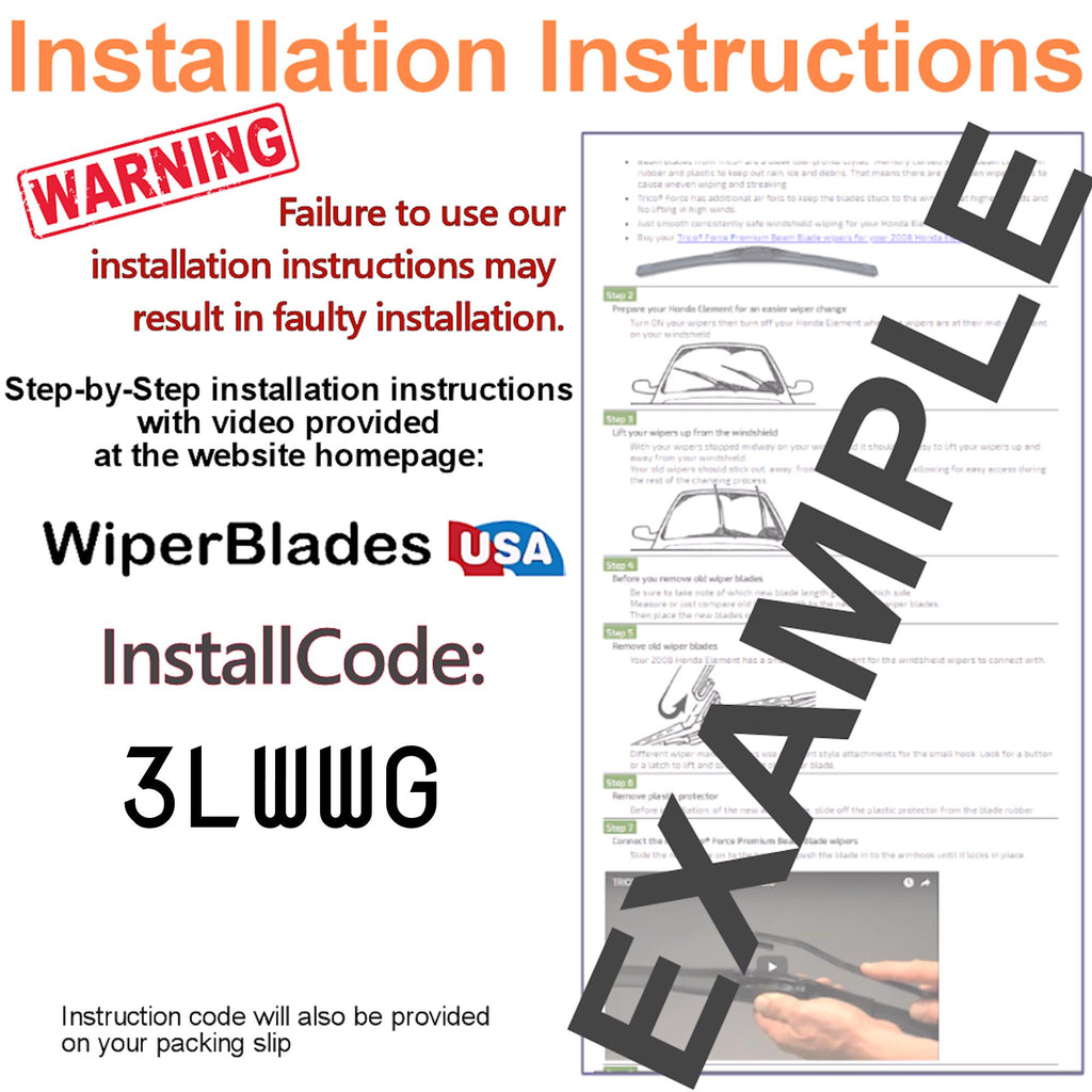 Install Instructions & video for 2000 Dodge Caravan Pulse Wiper Blades - WiperBladesUSA