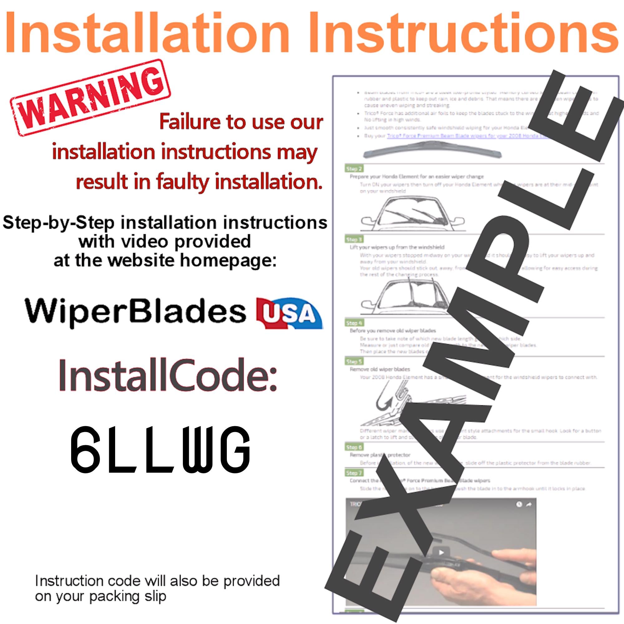 Install Instructions & video for 2013 Hyundai Santa Fe Pulse Wiper Blades - WiperBladesUSA
