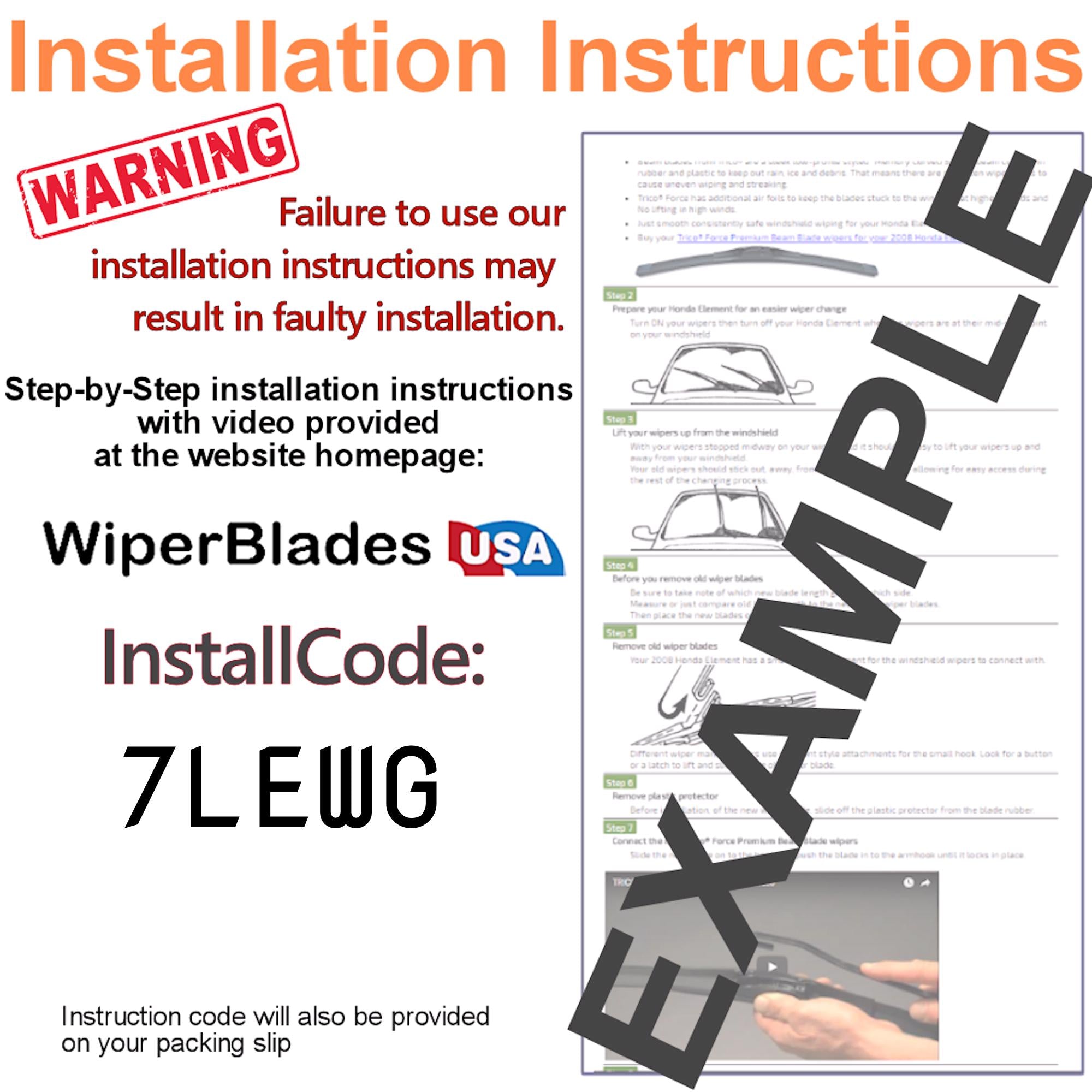 Install Instructions & video for 2008 Lexus RX350 Pulse Wiper Blades - WiperBladesUSA
