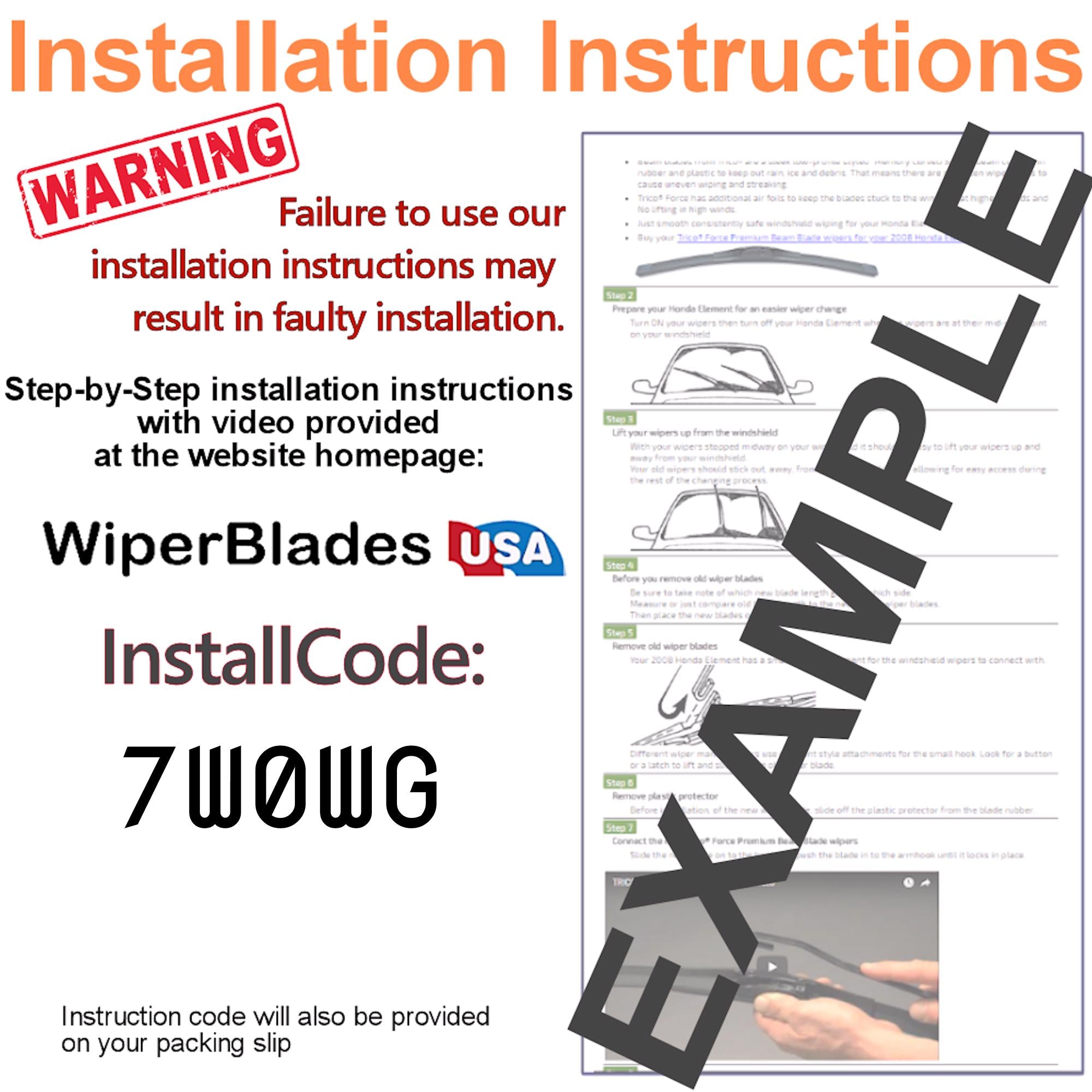 Install Instructions & video for 2004 Maserati Spyder Tempest Elite Wiper Blades - WiperBladesUSA