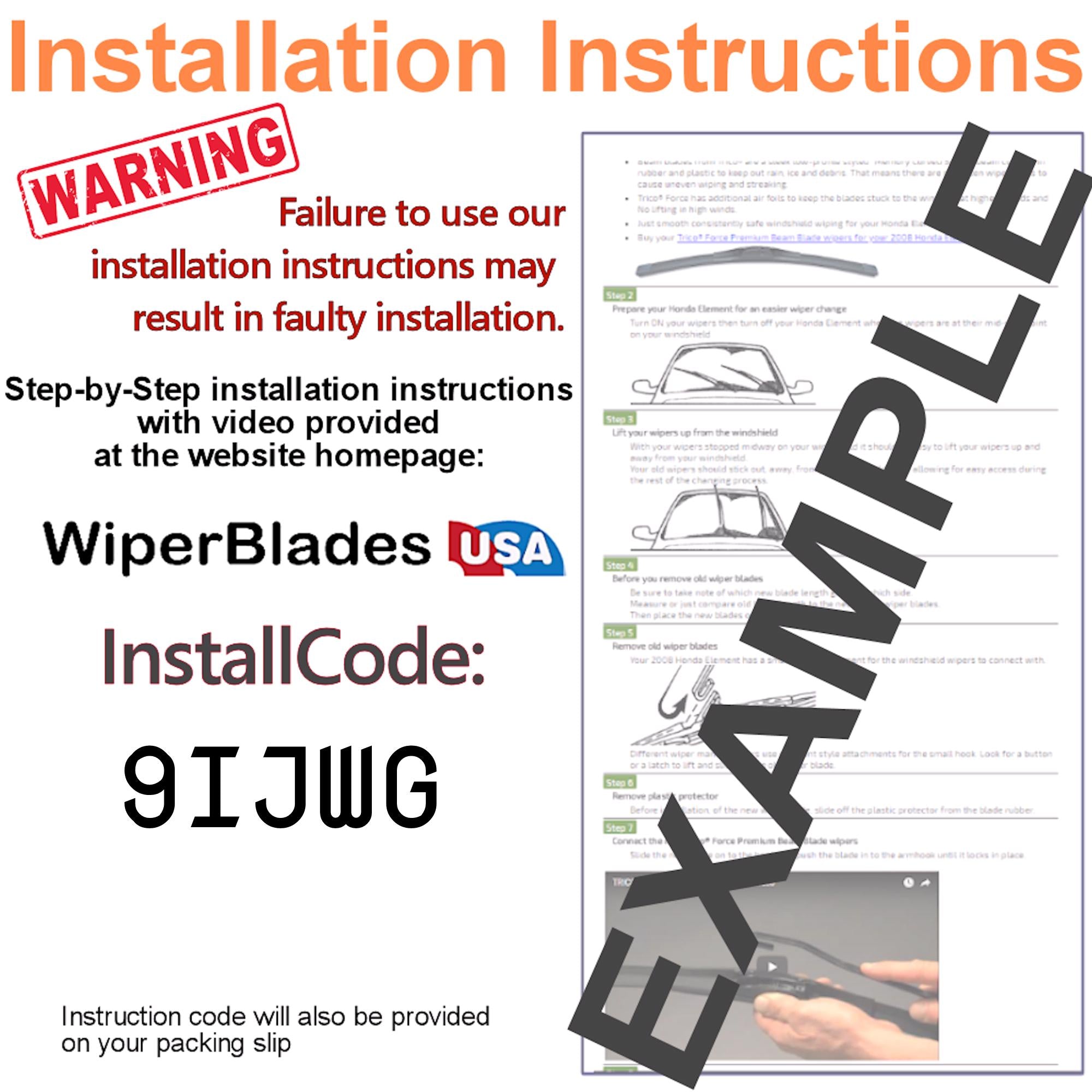 Install Instructions & video for 2000 Nissan Pathfinder Tempest Elite Wiper Blades - WiperBladesUSA