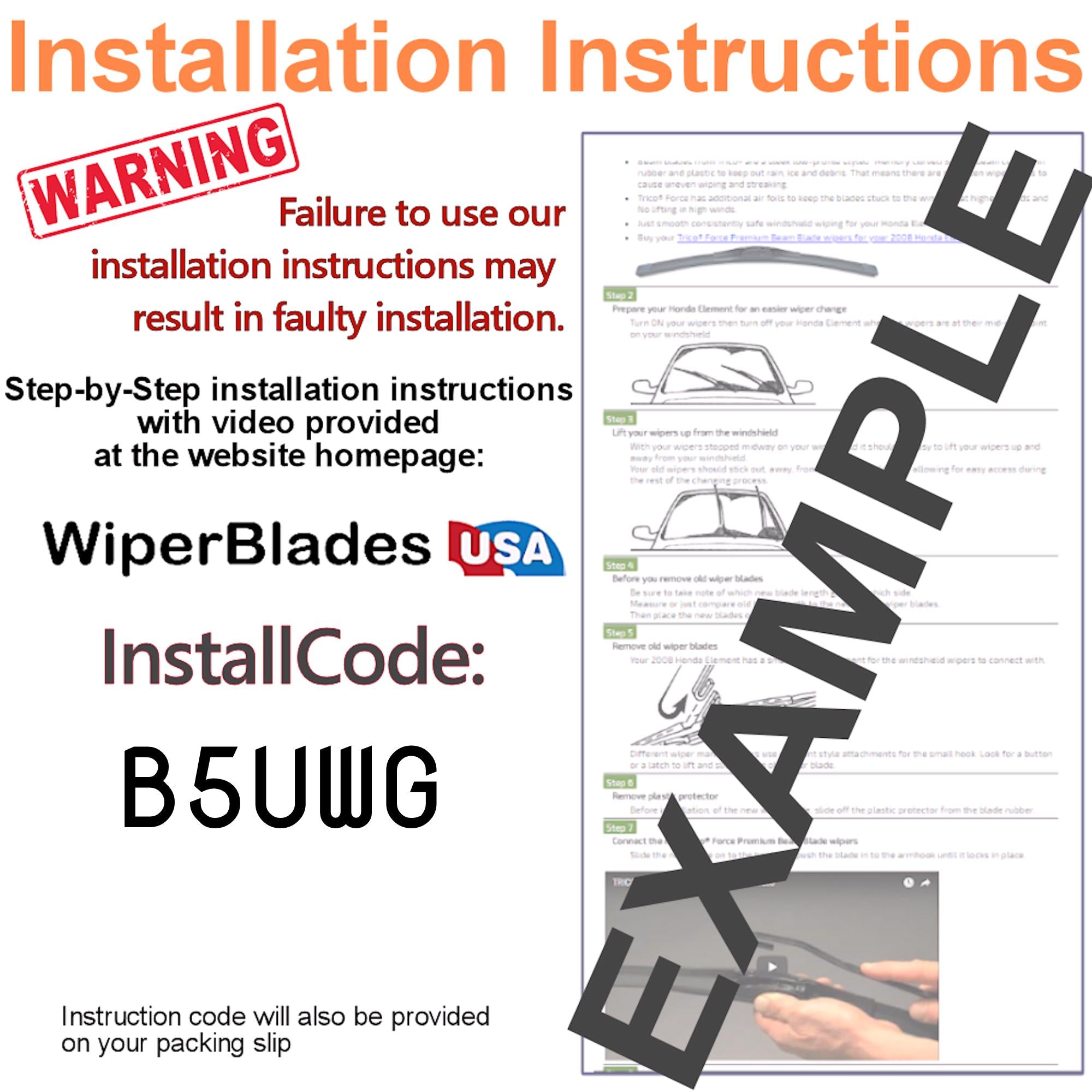 Install Instructions & video for 2009 Saturn Outlook Pulse Wiper Blades - WiperBladesUSA