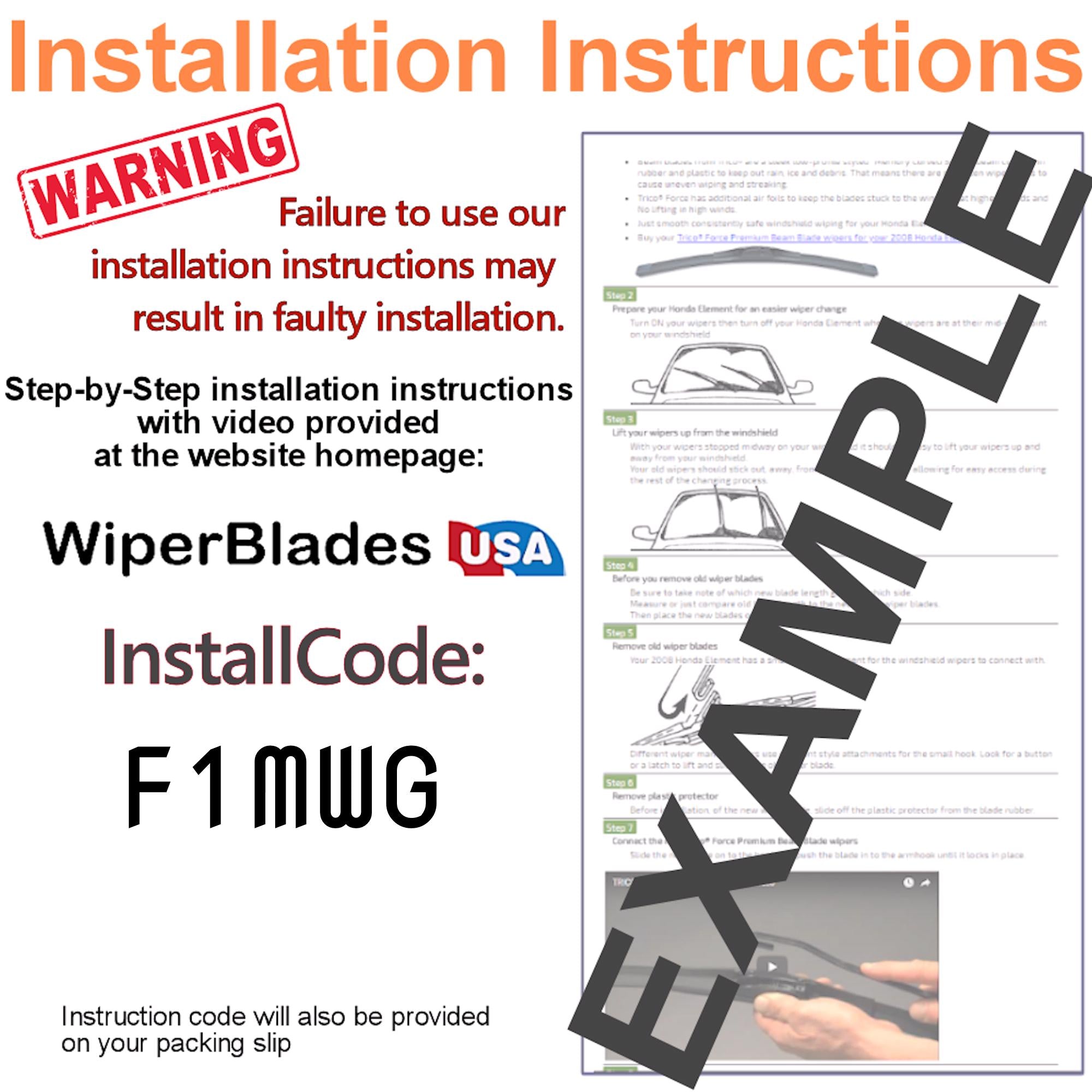 Install Instructions & video for 2017 Nissan Sentra Pulse Wiper Blades - WiperBladesUSA