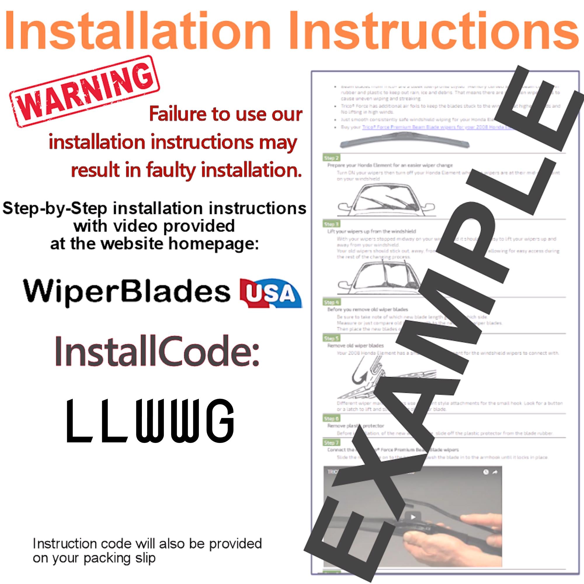 Install Instructions & video for 2019 Lincoln Navigator Tempest Elite Wiper Blades - WiperBladesUSA