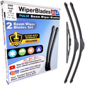 Wiper blades set for 2009 Audi Q7 including rear wiper with 1yr Warranty - WiperBladesUSA - Size Correct