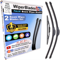 Wiper blades set for 2006 Smart Fortwo including rear wiper with 1yr Warranty - WiperBladesUSA - Size Correct