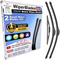 Wiper blades set for 2016 Mercedes-Benz G550 including rear wiper with 1yr Warranty - WiperBladesUSA - Size Correct