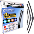 Wiper blades set for 2025 Fiat 500E including rear wiper with 1yr Warranty - WiperBladesUSA - Size Correct
