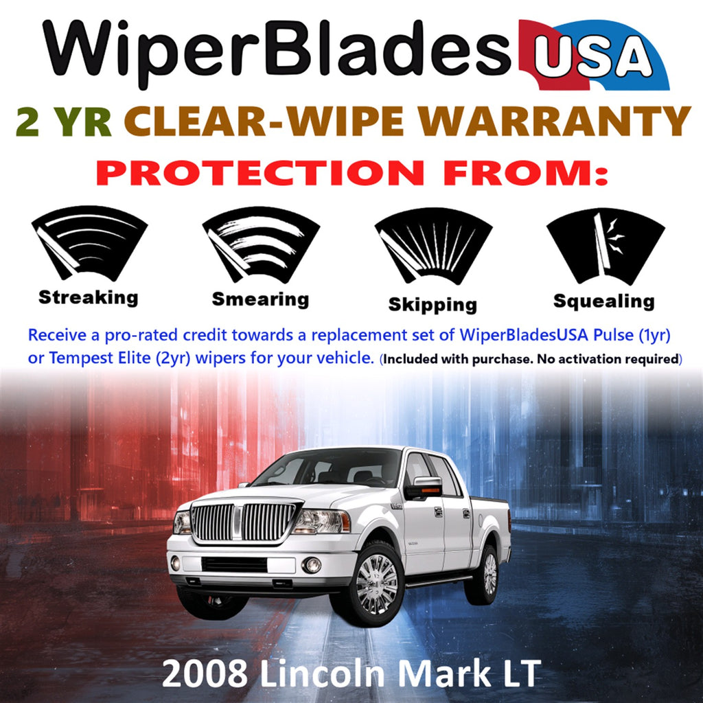 2008 Lincoln Mark LT Front Wiper blades Set  Includes 2yr Wear Warranty & Free Delivery