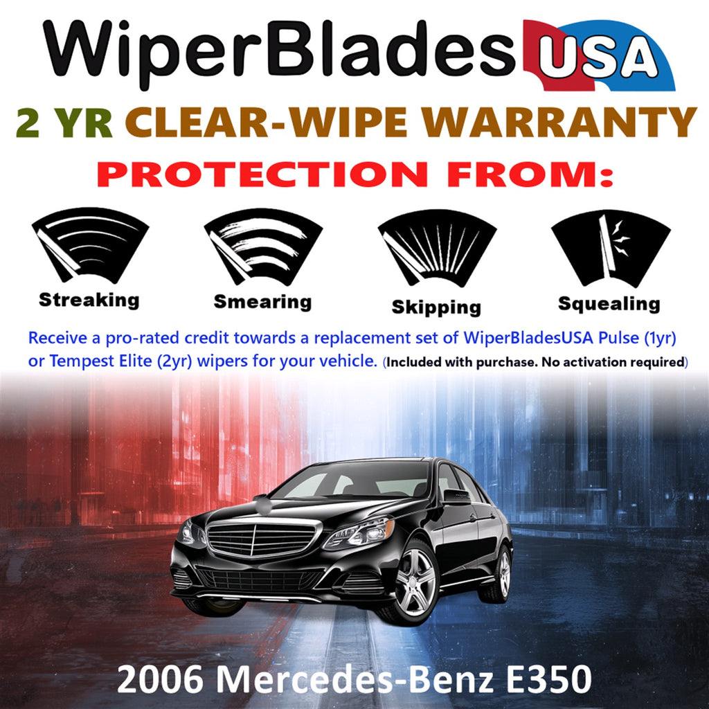 2006 Mercedes-Benz E350 Front Wiper blades Set  Includes 2yr Wear Warranty & Free Delivery
