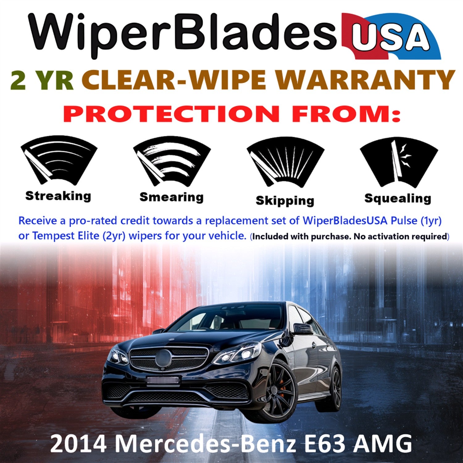 2014 Mercedes-Benz E63 AMG Front Wiper blades Set  Includes 2yr Wear Warranty & Free Delivery