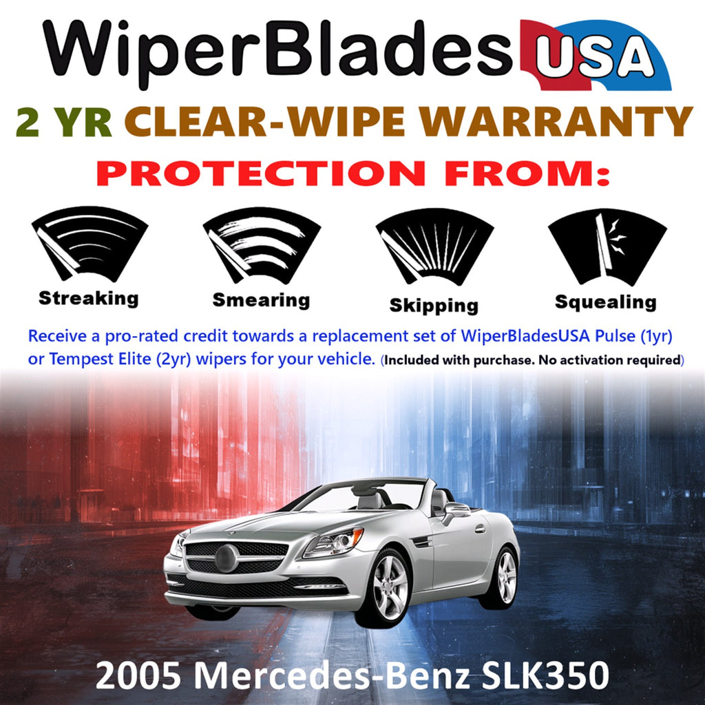 2005 Mercedes-Benz SLK350 Front Wiper blades Set  Includes 2yr Wear Warranty & Free Delivery