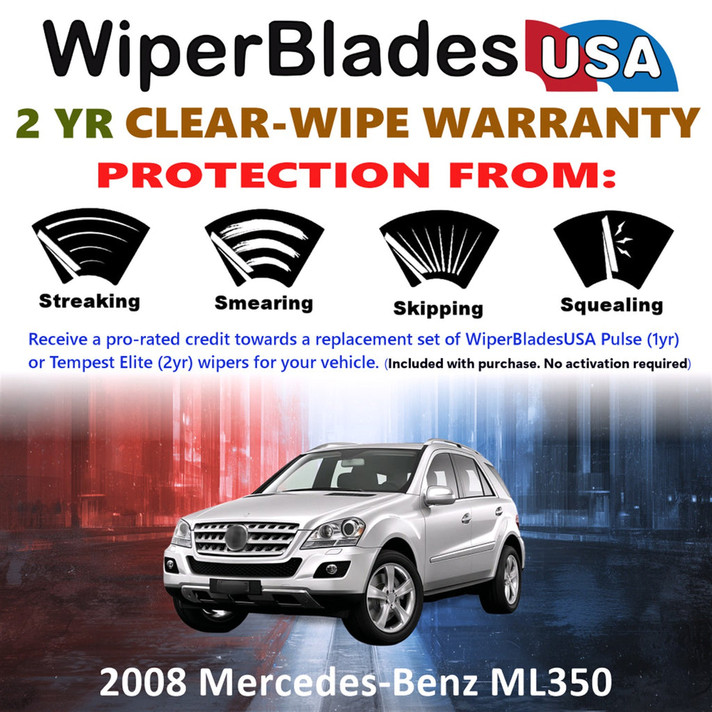 2008 Mercedes-Benz ML350 Front Wiper blades Set  Includes 2yr Wear Warranty & Free Delivery