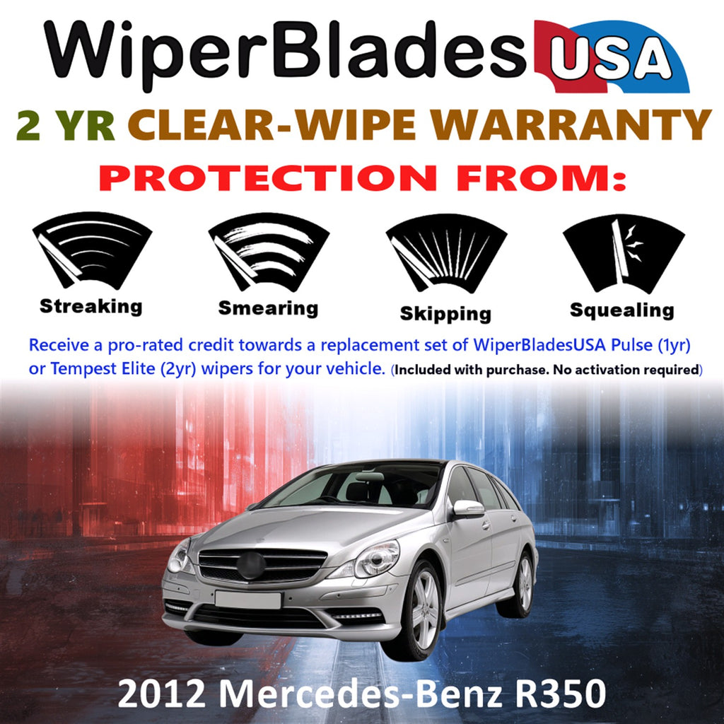 2012 Mercedes-Benz R350 Front Wiper blades Set  Includes 2yr Wear Warranty & Free Delivery