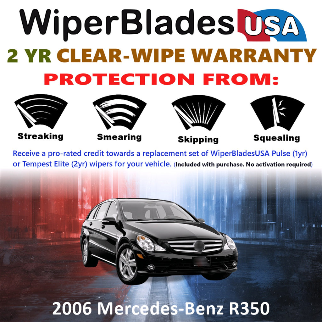 2006 Mercedes-Benz R350 Front Wiper blades Set  Includes 2yr Wear Warranty & Free Delivery