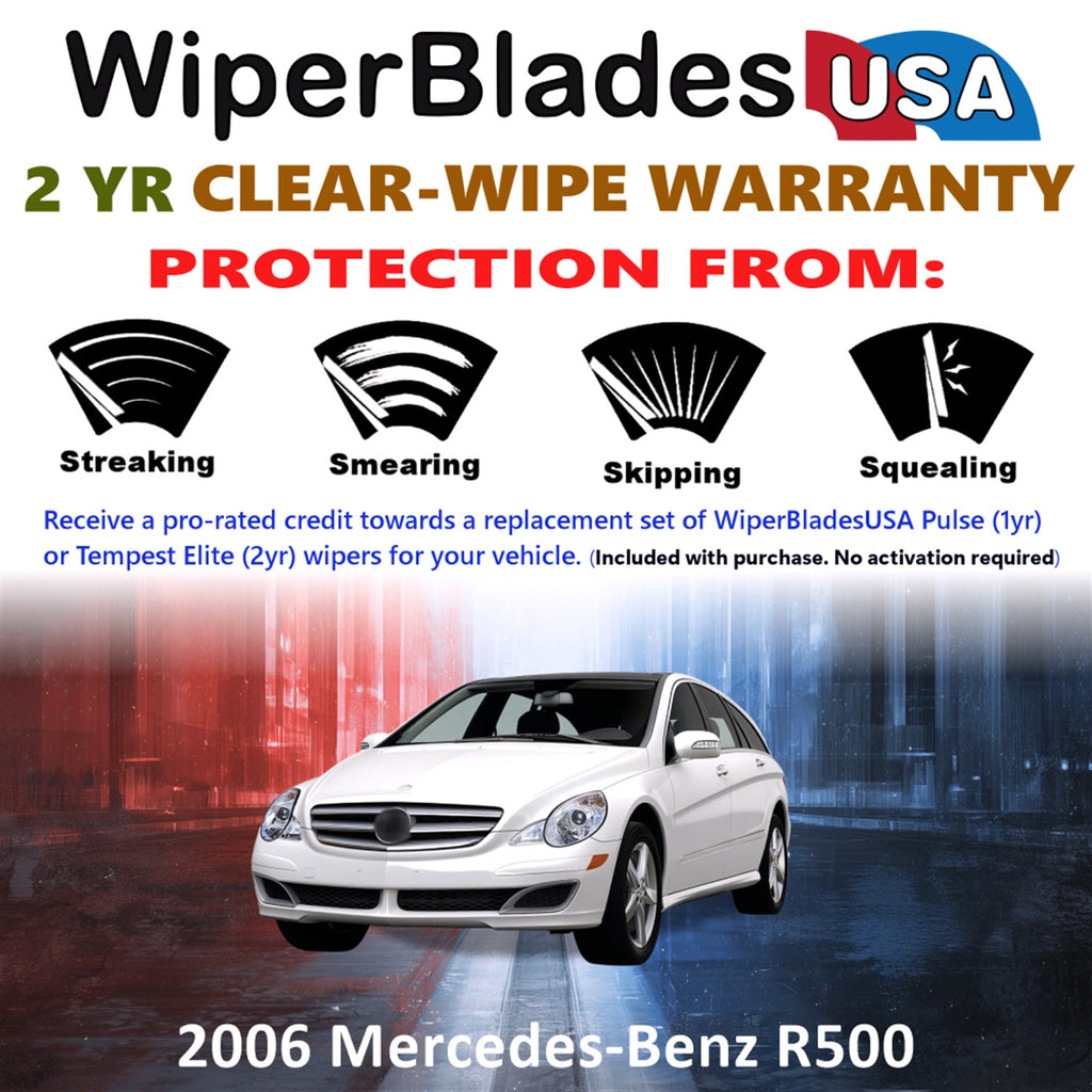 2006 Mercedes-Benz R500 Front w/Rear Wiper blades Set  Includes 2yr Wear Warranty & Free Delivery
