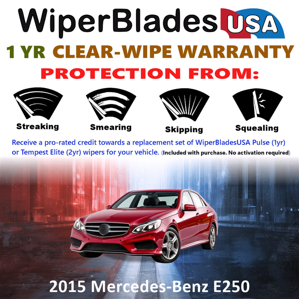 2015 Mercedes-Benz E250 Front Wiper blades Set Includes 1yr Wear Warranty & Free Delivery