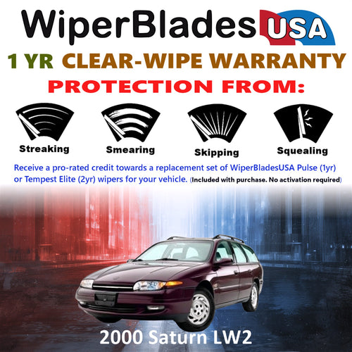 2000 Saturn LW2 Front Wiper blades Set Includes 1yr Wear Warranty & Free Delivery