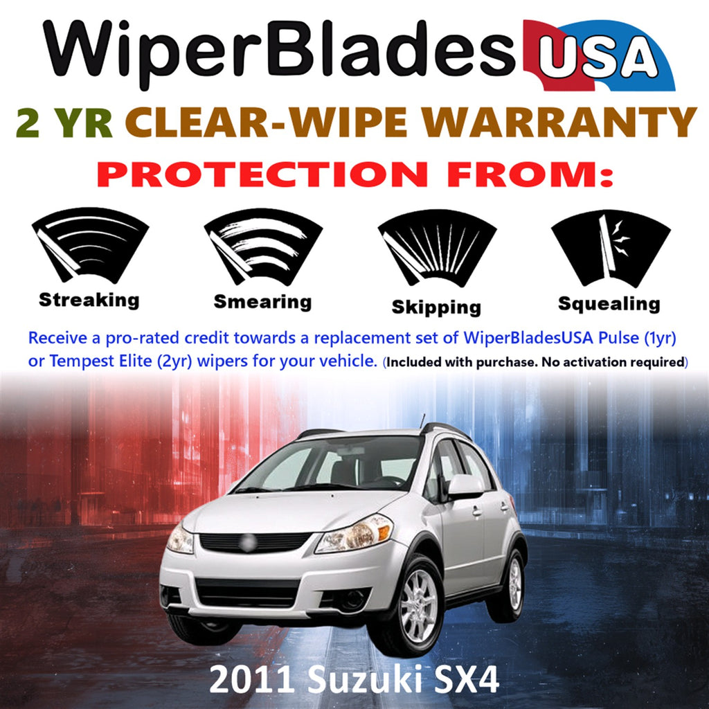 2011 Suzuki SX4 Front Wiper blades Set  Includes 2yr Wear Warranty & Free Delivery