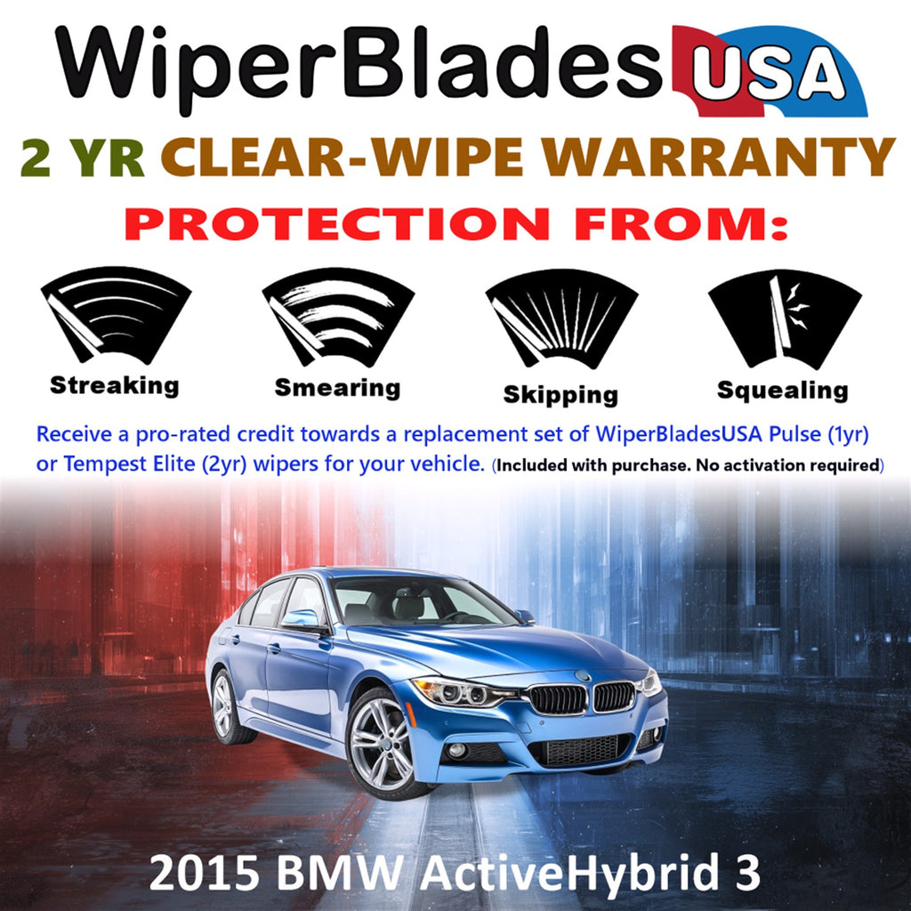 2015 BMW ActiveHybrid 3 Front Wiper blades Set  Includes 2yr Wear Warranty & Free Delivery
