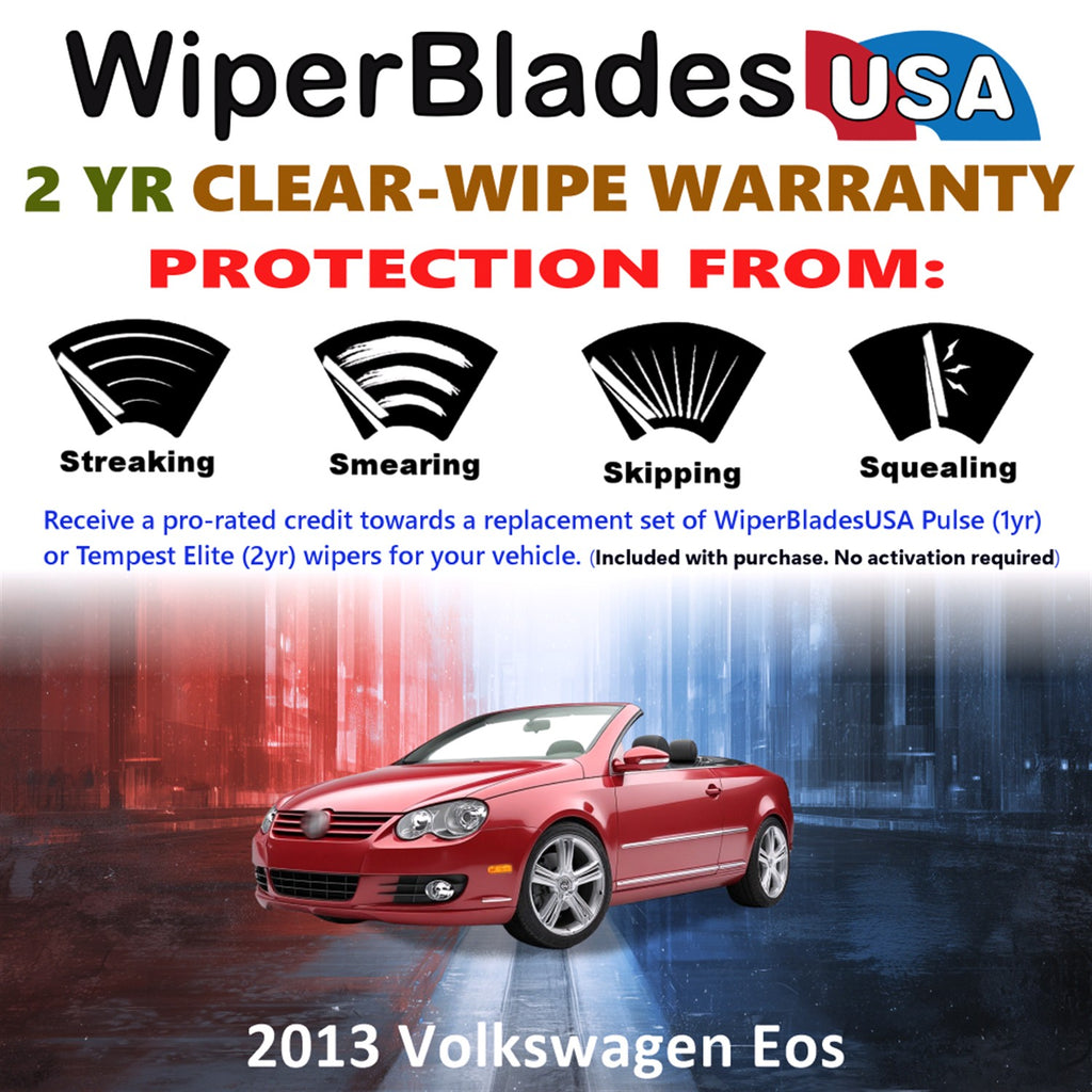 2013 Volkswagen Eos Front Wiper blades Set  Includes 2yr Wear Warranty & Free Delivery