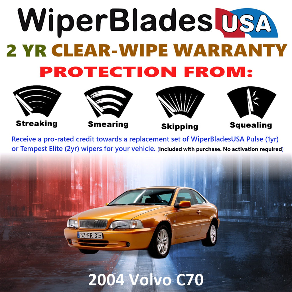 2004 Volvo C70 Front Wiper blades Set  Includes 2yr Wear Warranty & Free Delivery