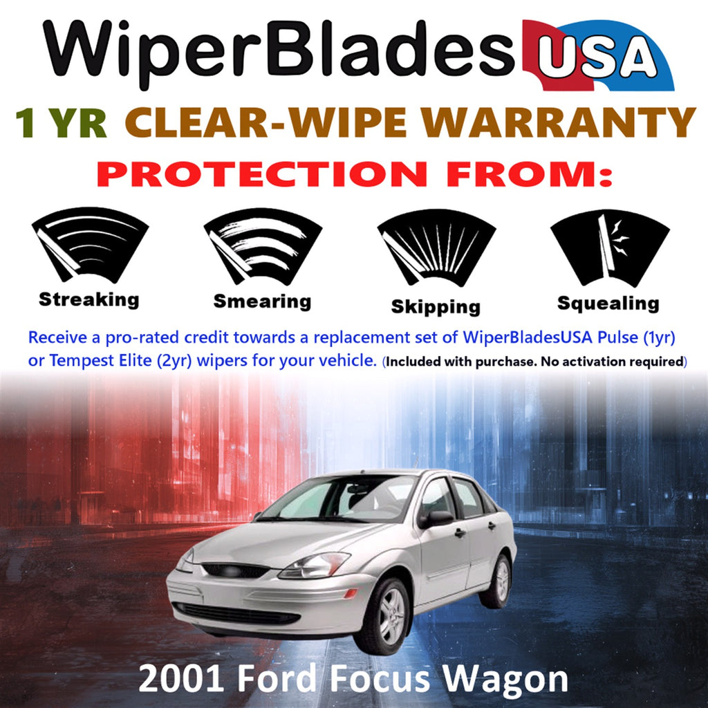 2001 Ford Focus Front Wiper blades Set Includes 1yr Wear Warranty & Free Delivery