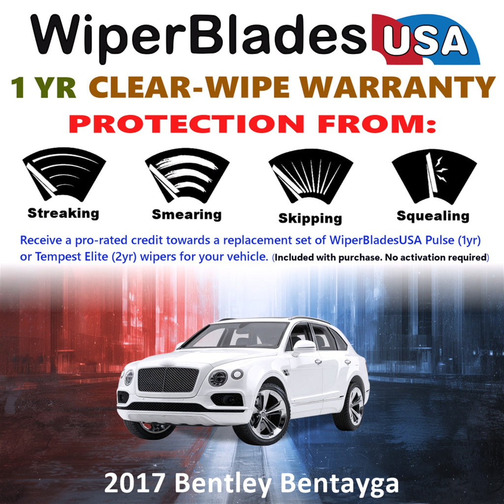 2017 Bentley Bentayga Front Wiper blades Set Includes 1yr Wear Warranty & Free Delivery