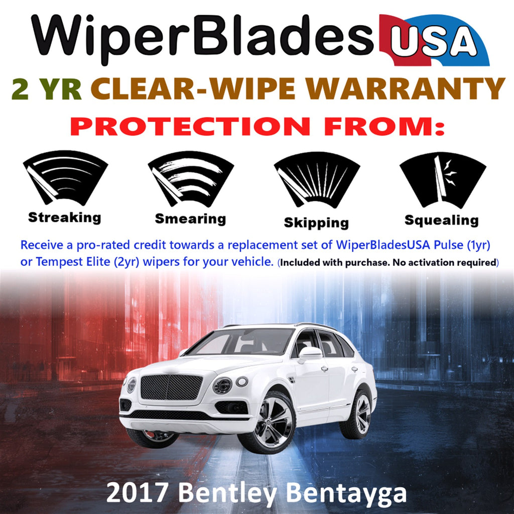 2017 Bentley Bentayga Front Wiper blades Set  Includes 2yr Wear Warranty & Free Delivery