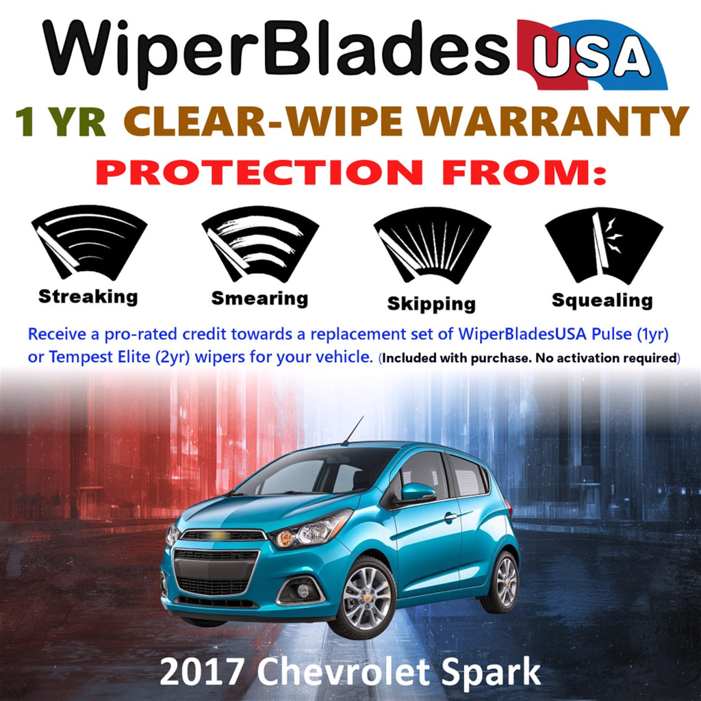 2017 Chevrolet Spark Front Wiper blades Set Includes 1yr Wear Warranty & Free Delivery