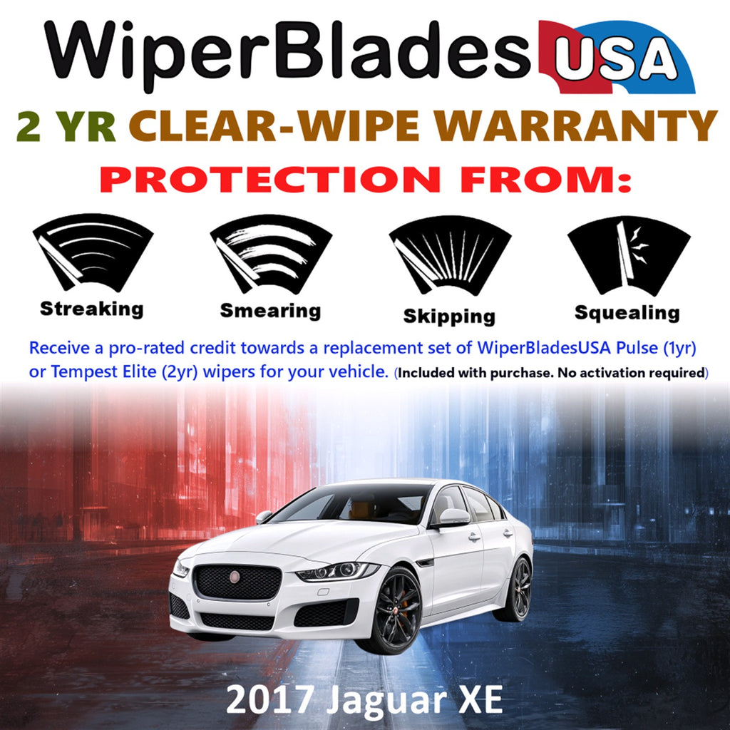 2017 Jaguar XE Front Wiper blades Set  Includes 2yr Wear Warranty & Free Delivery