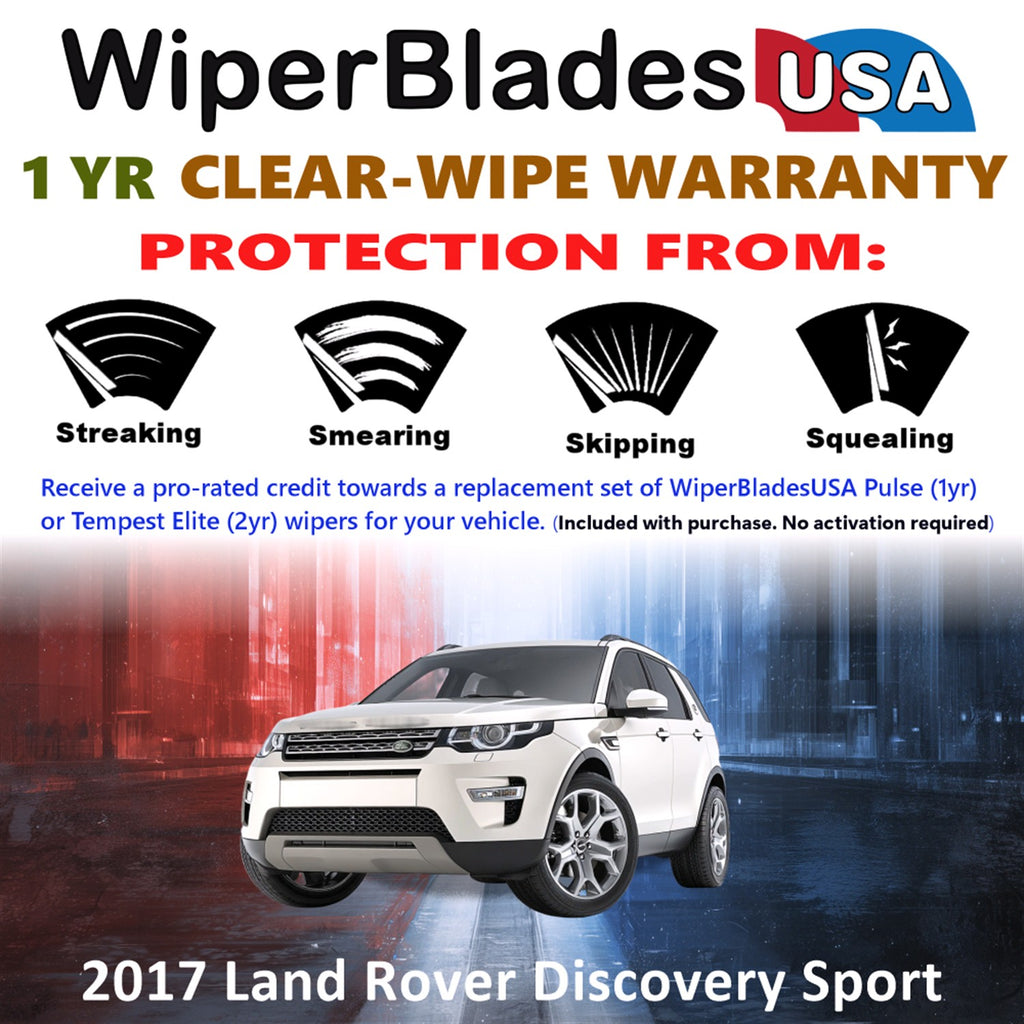 2017 Land Rover Discovery Sport Front Wiper blades Set Includes 1yr Wear Warranty & Free Delivery