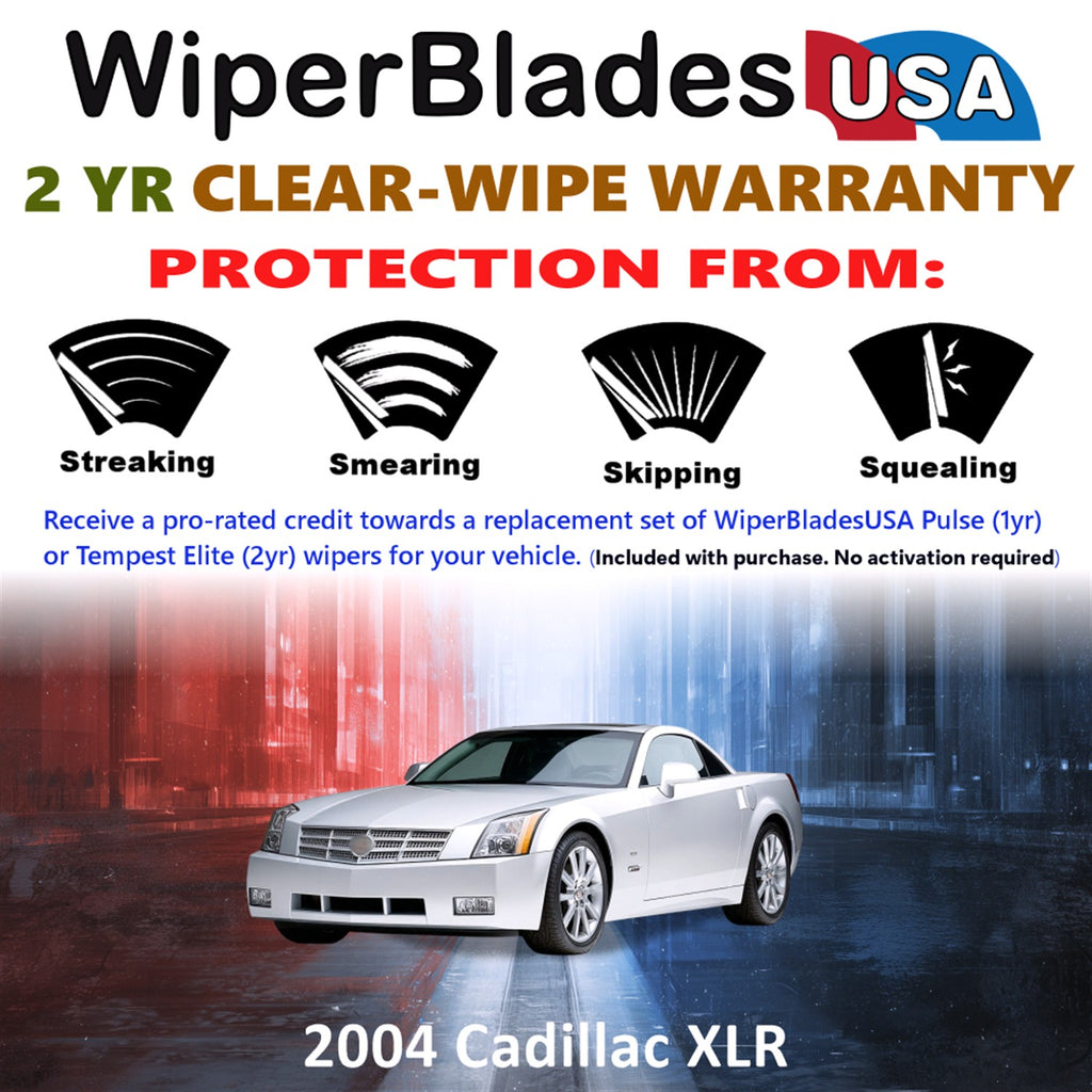 2004 Cadillac XLR Front Wiper blades Set  Includes 2yr Wear Warranty & Free Delivery