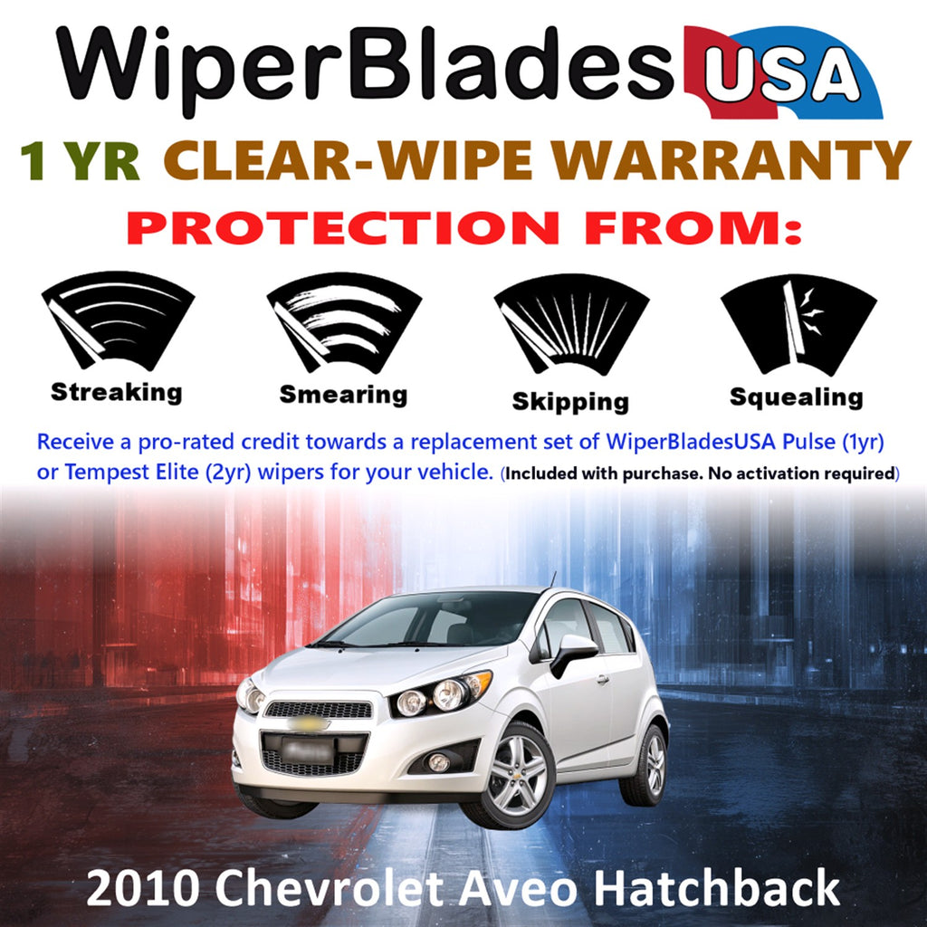 2010 Chevrolet Aveo Front Wiper blades Set Includes 1yr Wear Warranty & Free Delivery
