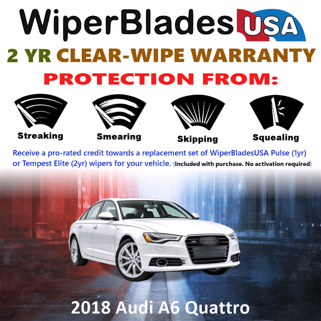 2018 Audi A6 Quattro Front Wiper blades Set  Includes 2yr Wear Warranty & Free Delivery