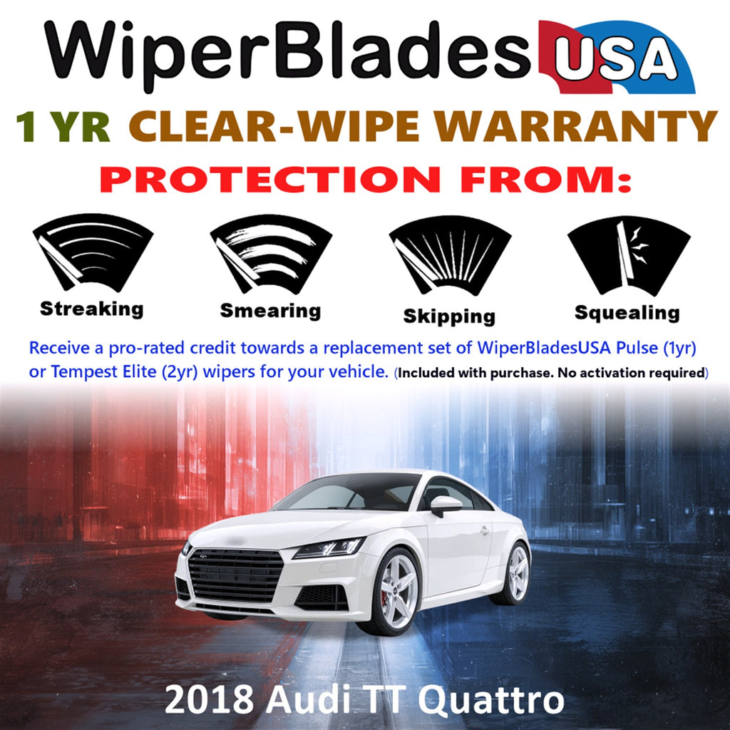 2018 Audi TT Quattro Front Wiper blades Set Includes 1yr Wear Warranty & Free Delivery