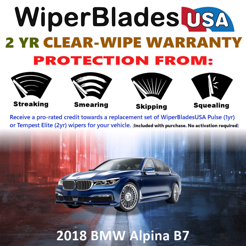 2018 BMW Alpina B7 Front Wiper blades Set  Includes 2yr Wear Warranty & Free Delivery