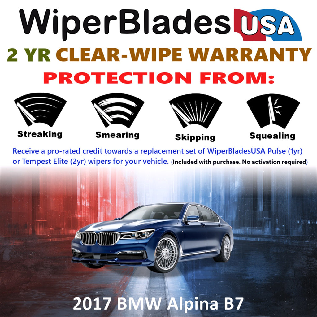 2017 BMW Alpina B7 Front Wiper blades Set  Includes 2yr Wear Warranty & Free Delivery