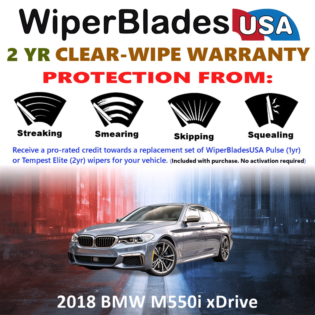 2018 BMW M550i xDrive Front Wiper blades Set  Includes 2yr Wear Warranty & Free Delivery