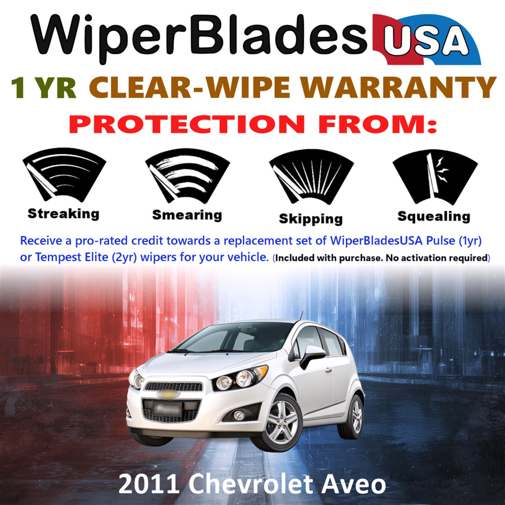 2011 Chevrolet Aveo Front Wiper blades Set Includes 1yr Wear Warranty & Free Delivery