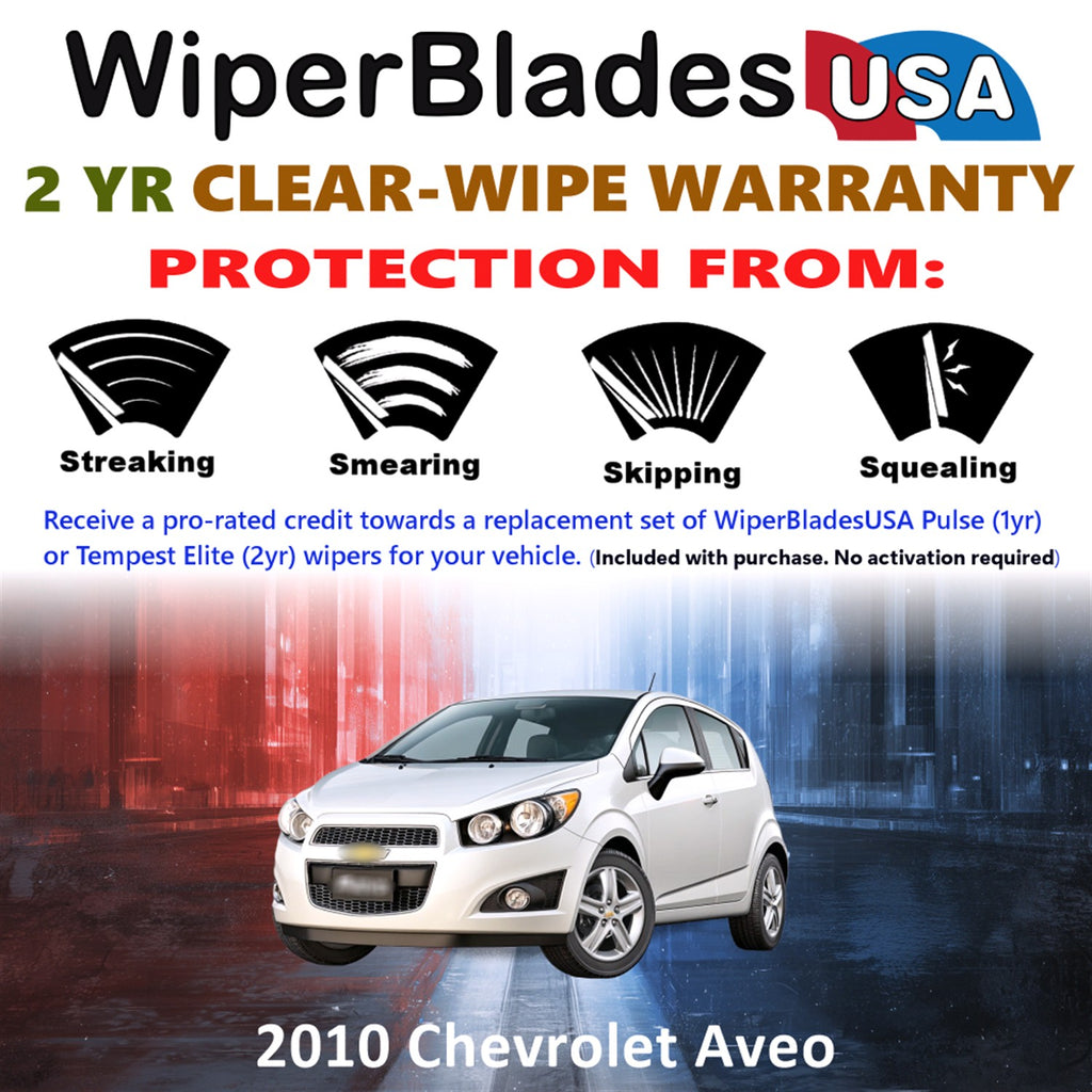 2010 Chevrolet Aveo Front Wiper blades Set  Includes 2yr Wear Warranty & Free Delivery