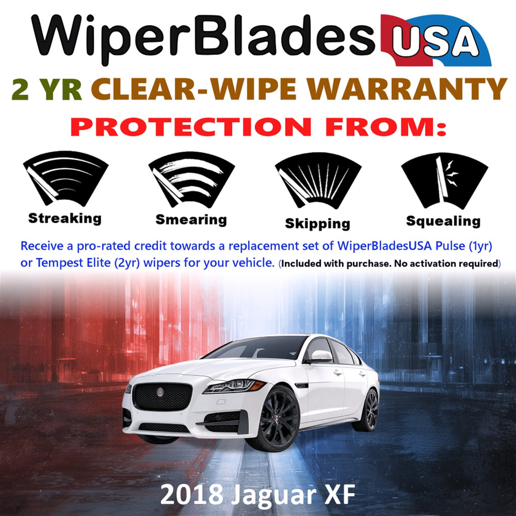 2018 Jaguar XF Front Wiper blades Set  Includes 2yr Wear Warranty & Free Delivery