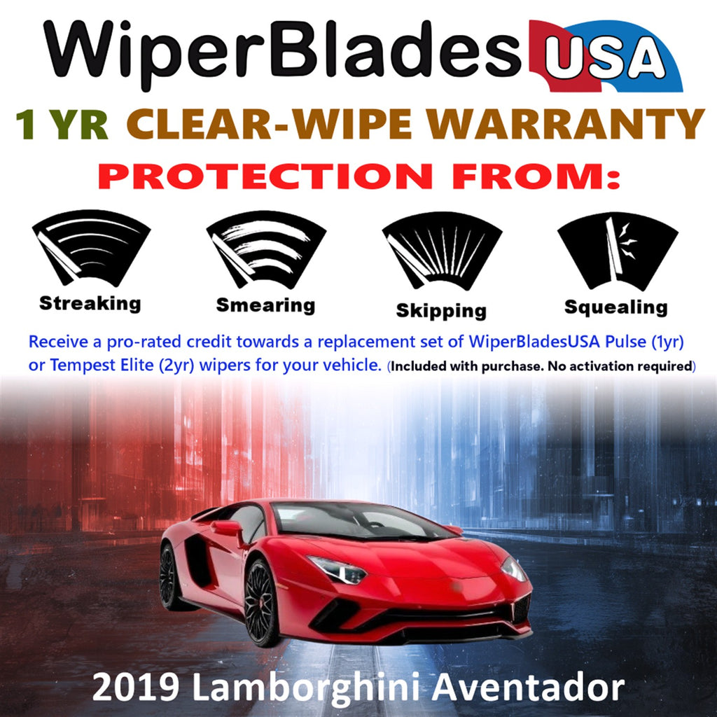 2019 Lamborghini Aventador Front Wiper blades Set Includes 1yr Wear Warranty & Free Delivery