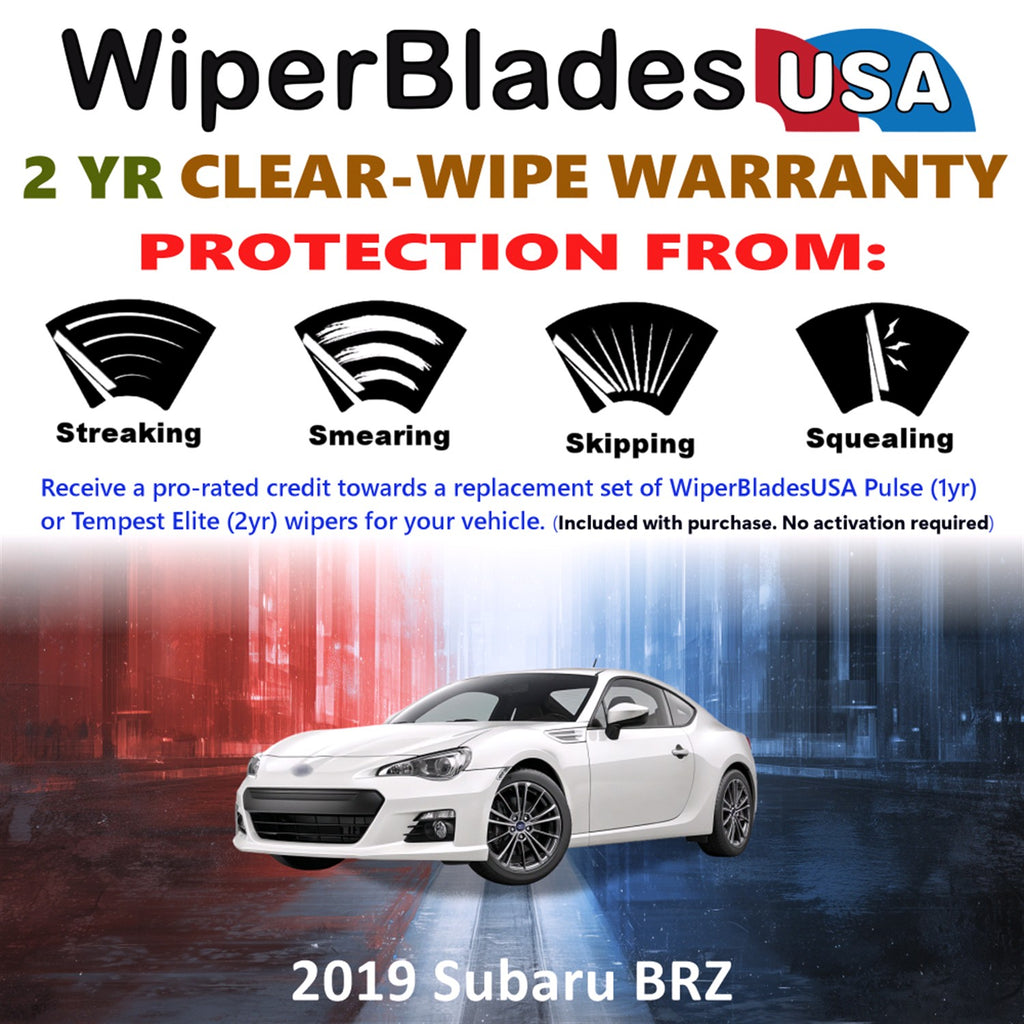 2019 Subaru BRZ Front Wiper blades Set  Includes 2yr Wear Warranty & Free Delivery
