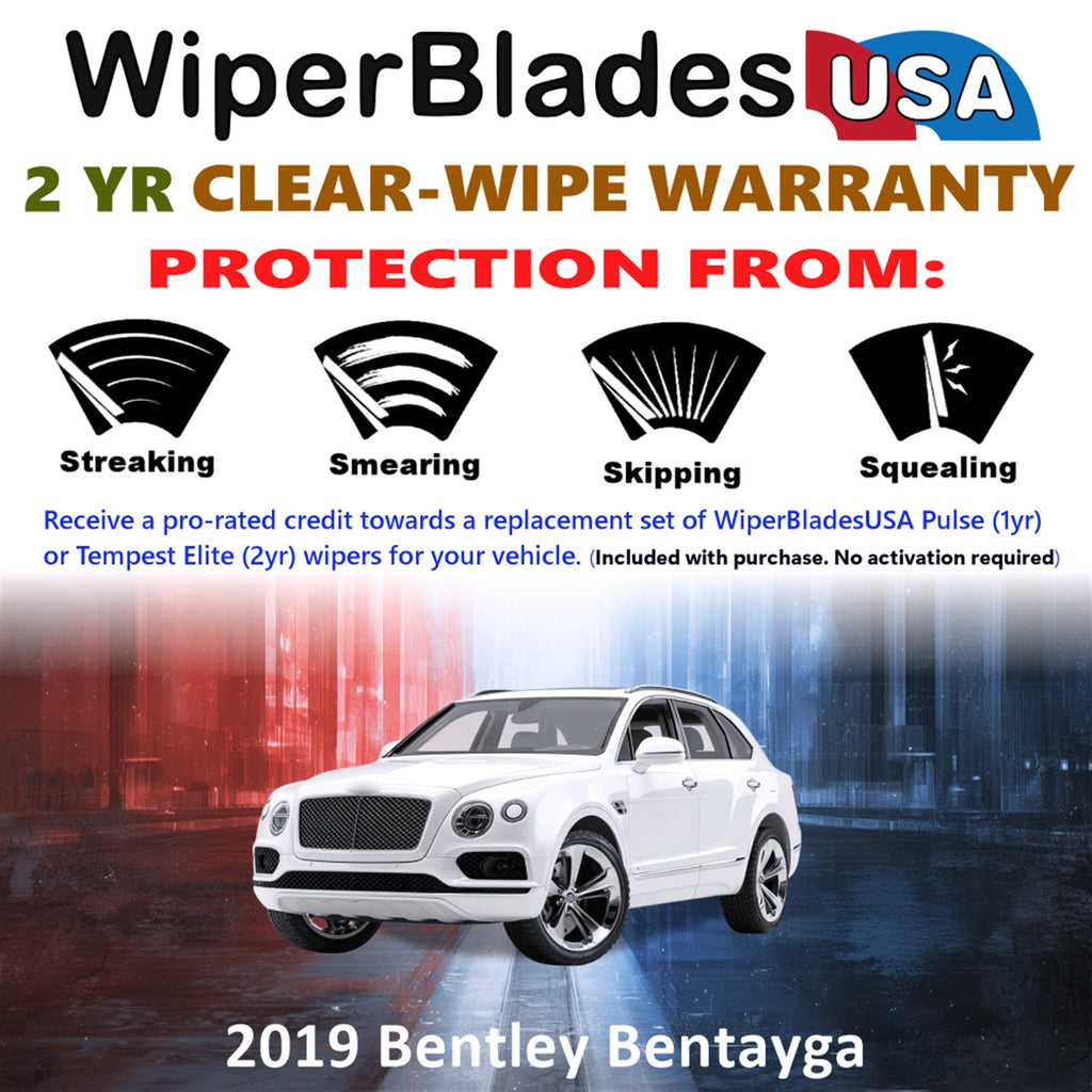 2019 Bentley Bentayga Front Wiper blades Set  Includes 2yr Wear Warranty & Free Delivery