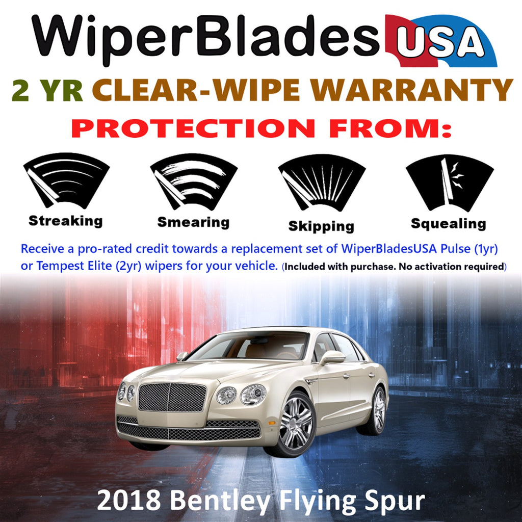 2018 Bentley Flying Spur Front Wiper blades Set  Includes 2yr Wear Warranty & Free Delivery