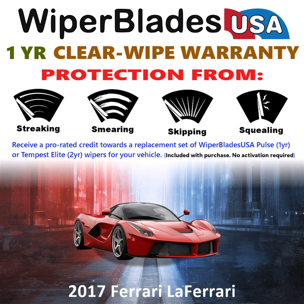 2017 Ferrari LaFerrari Front Wiper blades Set Includes 1yr Wear Warranty & Free Delivery